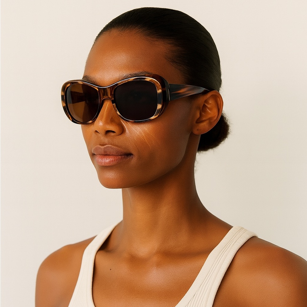 Celine Havana Square Unisex Sunglasses CL40049I